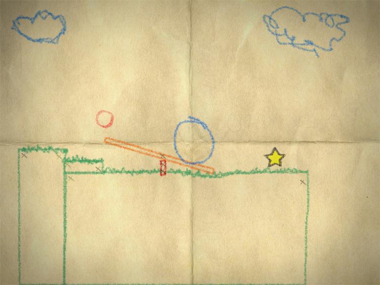 Finske 'Crayon Physics Deluxe' er et gådespil, der tryller ens simple kridttegninger levende på skærmen, der ligner gulnet krøllet papir. Et vanebrydende gådespil, hvis værdi afgøres af, hvad man selv finder på. 