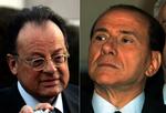 Den britiske advokat David Mills (tv.) modtog penge fra en Berlusconi-fond for ikke at røbe hemmeligheder om den italienske premierministers ledelse. 