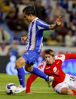 Mexicaneren Omar Bravo har endnu ikke fundet sig helt tilrette på Deportivo-holdet. Tre mål er det blevet til siden skiftet fra Chivas. Arkivfoto. 