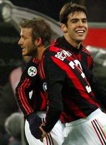 Det kører for David Beckham i AC Milan. 