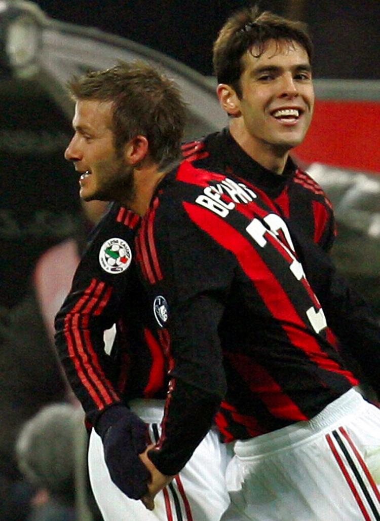 Det kører for David Beckham i AC Milan. 