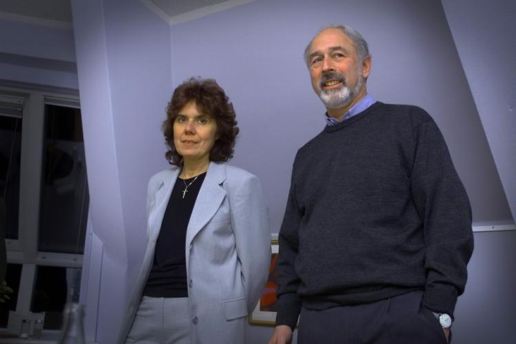 Jette Batrup ved en tidligere lejlighed sammen med Finn Rudaizky. (Arkivfoto) 