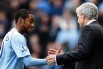 Mark Hughes (til højre) har superstjernen Robinho som sit farligste våben mod FCK. Arkivfoto. 
