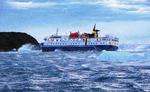 Ocean Nova som hun ligger tæt ved San Martin-basen. Billedet er frigivet af den argentinske flåde. 