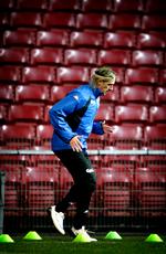 Cesar Santin under FCK's træning i Parken onsdag aften. 