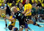 FCMs Isabel Blanko i et gennembrudsforsøg, da FCMs håndboldkvinder spillede Champions League-kamp mod makedonske Kometal Skopje tidligere på sæsonen. Arkivfoto. 