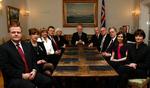 Islands nye regering. Det er handelsmiinister Gylfi Magnusson helt til venstre. Arkivfoto. 