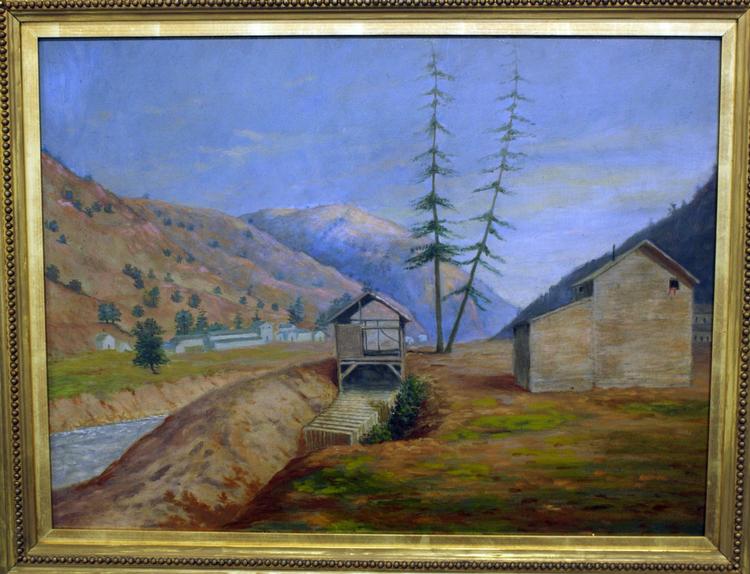 Et smukt billede som dette oliemaleri af Sutter's Mill i Coloma, Californien, malet af Charles Gillesspie, opfatter mænd og kvinder angiveligt på forskellige måder. Arkivfoto. 