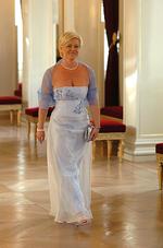 Fremskrittspartiets leder Siv Jensen. Her til gallamiddag i 2006. 