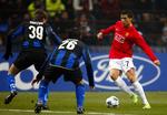 Cristiano Ronaldo (til højre) havde flere gode muligheder mod Inter. 