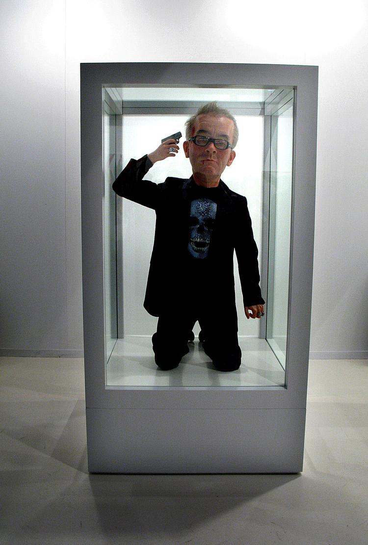 Eugenio Merinos værk er udstillet den på Madrids kunstmesse Arco under titlen '4 the Love of Go(l)d'.  Foto: Eugenio Merino 