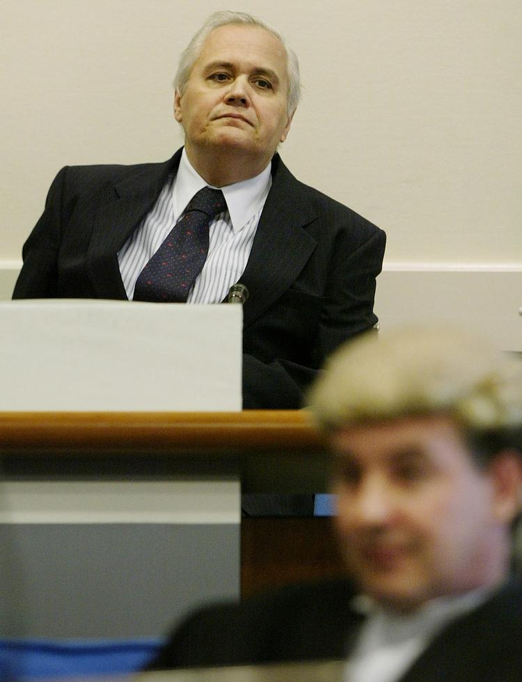 Tidligere serbisk præsident, Milan Milutinovic, på anklagebænken i Haag. Arkivfoto. 