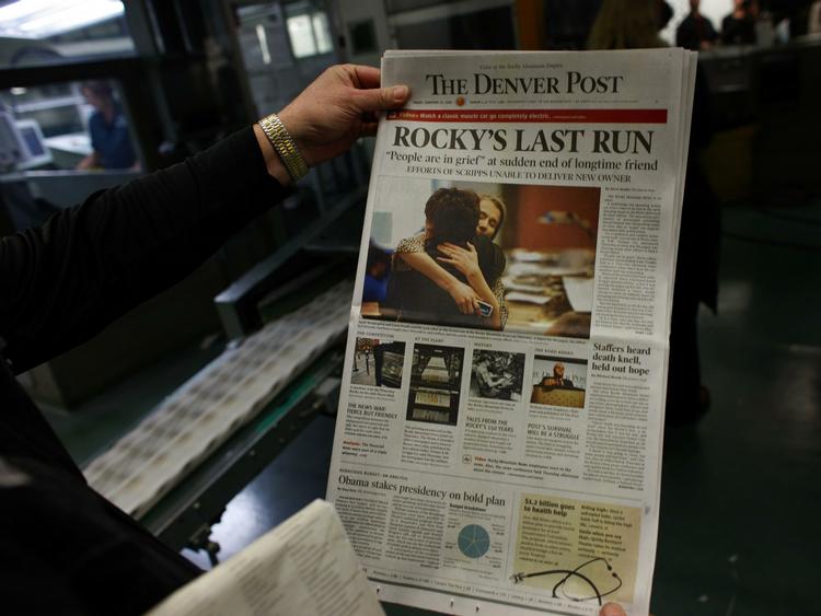 Rocky Mountain News udkommer for sidste gang i dag. 