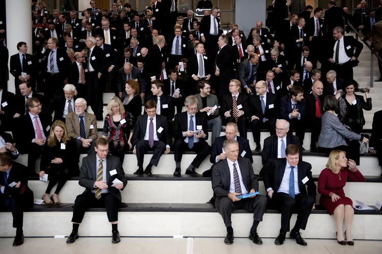 Fra Finansrådet årsmøde i december 2008, hvor økonomi- og erhvervsminister Lene Espersen (K) deltog. 