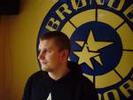 Brøndby-supporteren Michael Duus er en sikker gæst på Brøndby Stadion i aften. Supporterne har en 'tifo' parat. 