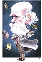 Charles Darwin tegnet af Anne-Marie Steen Petersen 