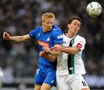 Hoffenheims Andreas Ibertsberger (tv) slipper sammen med holdkammeraten Christoph Janker for dopingstraf. Arkivfoto. 