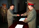 Officielt nordkoreansk propagandafoto, der viser lederen Kim Jong-Il, da han i dag afgav sin stemme i hovedstaden. Han var selv eneste kandidat i kredsen. 
