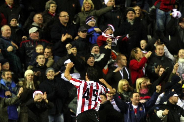 Det startede forrygende for Rade Prica, der 28. januar sidste år scorede i sin debut for Sunderland, men målet blev hans eneste for klubben. Arkivfoto. 
