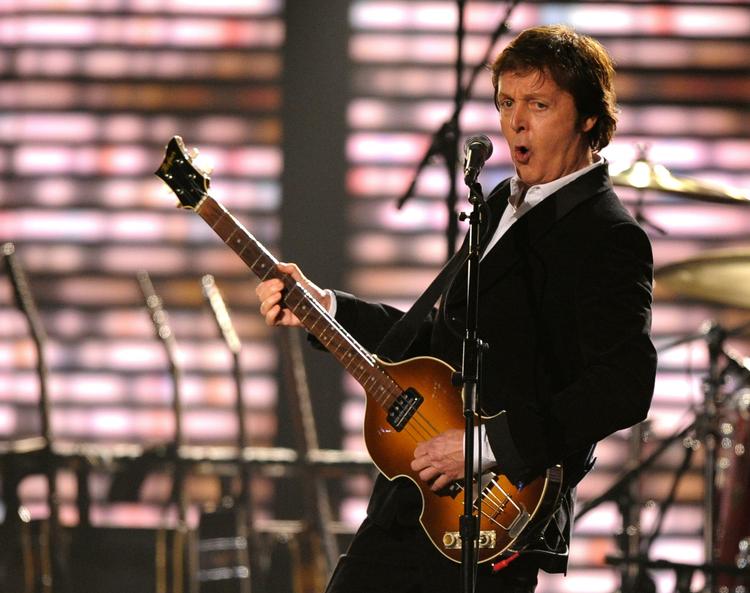 Foto fra Sir Paul McCartneys optræden ved grammyfesten i Los Angeles i februar. 