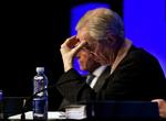 Peter Straarup på generalforsamlingen i Danske Bank tidligere på månden. Nu forudser banken, at 2009 bliver et ekstremt hårdt år med økonomisk tilbagegang. 