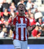 AaB's Jeppe Curth hæftede sig mest af alt ved de tre point, efter kampen mod FC Nordsjælland. Arkivfoto. 