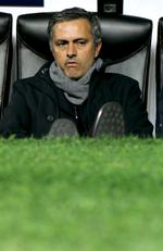 Inters træner José Mourinho måtte se Manchester United løbe med sejren mod italienerne. Foto: Antonio Calanni/AP 