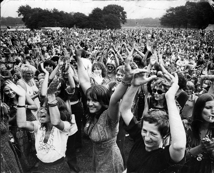 Kvindefestival i Fælledparken i København i 1974. 