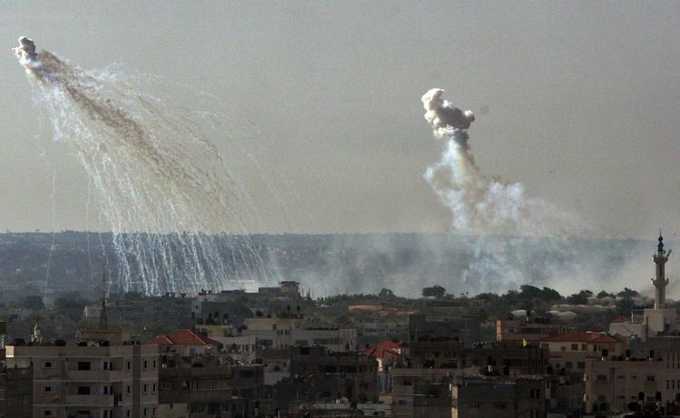 Røgen over Gaza By under krigen mellem Hamasstyret og Israel. 
