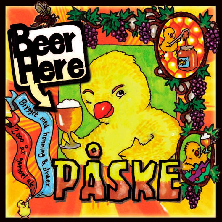Debutpåskeøllen Beer Here er inspireret af det øl, man drak i Mellemøsten på Jesu tid. Etiketten er tegnet af Christian Skovdal Andersen. 