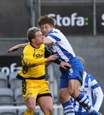 Thomas Helveg (th.) ser efter salget af Djiby Fall med spænding frem mod kampen mod FCM. En afgørende kamp, mener højrebacken. Arkivfoto. 