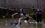 Lene Clausen er et af Danmarks store badmintontalenter. Her træner hun i Bakkehallen i Erritsø. 