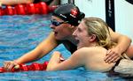 OL-finalen i 800 meter fri gav bronze og guld til Lotte Friis og briten Rebecca Adlington.  Arkivfoto: Petr David Josek/AP 
