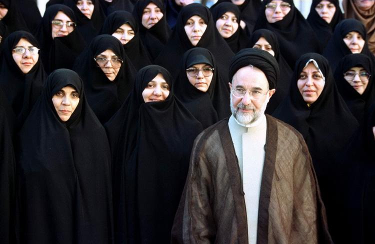 Mohamad Khatami var præsident i Iran fra 1997 til 2005. Billedet er fra denne periode. 