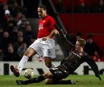 Jeppe Curth scorede mod Rio Ferdinand og Manchester United på Old Trafford, men han kommer ikke til at score mod Manchester City. Arkivfoto. 
