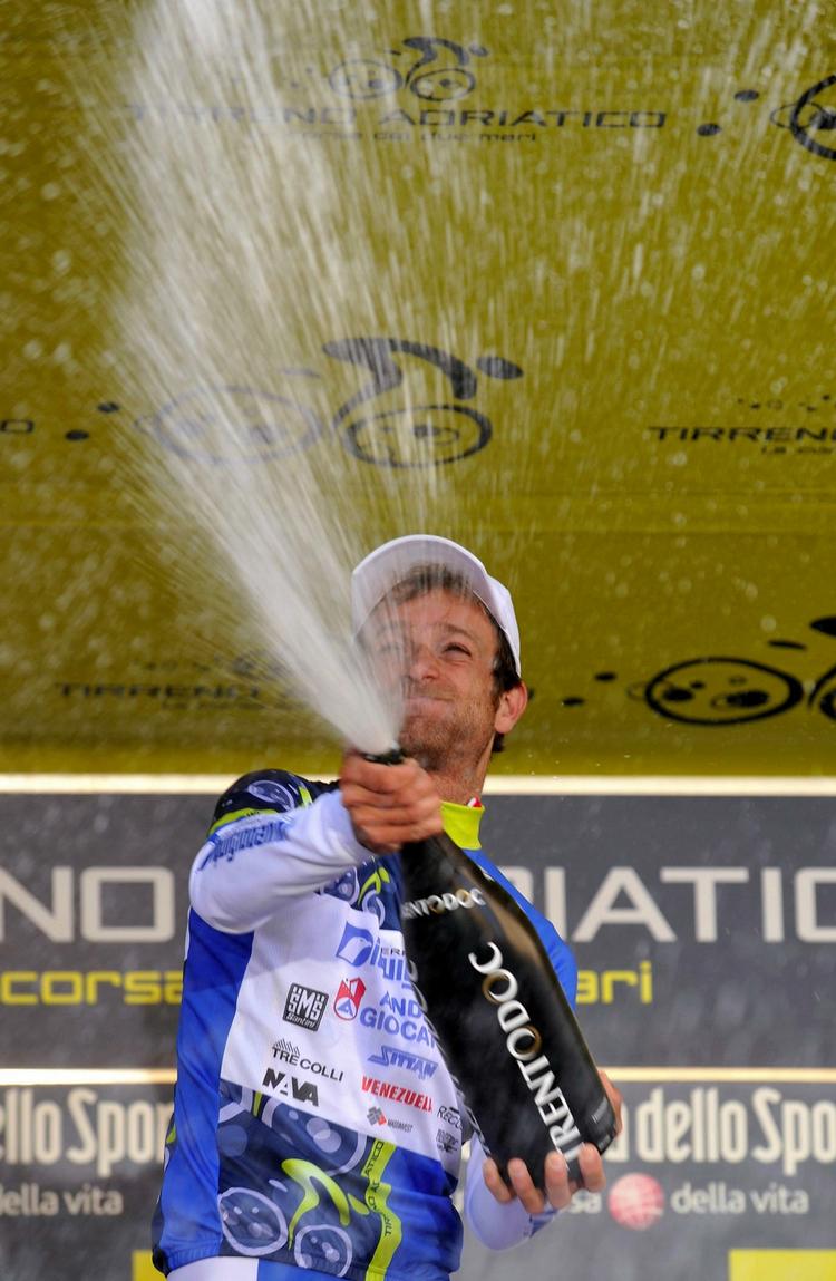 Italieneren Michele Scarponi vandt dagens etape i Tirreno-Adriatico. 