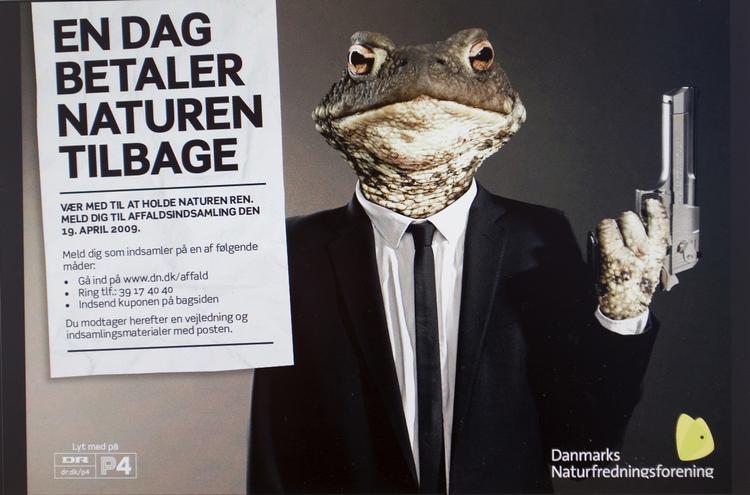 Sådan ser den plakat ud, som Danmarks Naturfredningsforening ikke vil bringe. Dog kan den stadig ses på foreningens hjemmeside. 