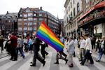 De homoseksuelle har grund til kippe med flaget, efter at et knebent flertal i Folketinget i går vedtog at give dem lov til at adoptere. (Arkivfoto) 
