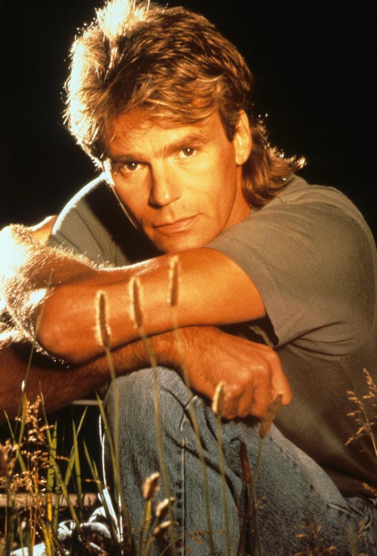 Richard Dean Anderson, frontfiguren i tv-serien i 'MacGyver', på arkivfoto fra 1992. 
