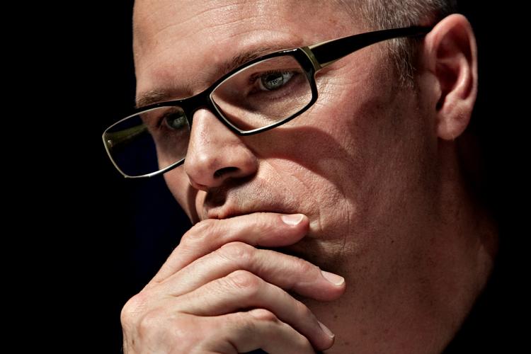 Bo Weymann mødte pressen i Imperial-biografen - umiddelbart efter forevisningen af dokumentarfilmen om Blekingegadebanden, hvor han selv er en af hovedpersonerne. 
