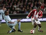 Fodbold. Uefa Cup 1/8 finale AaB - Manchester City