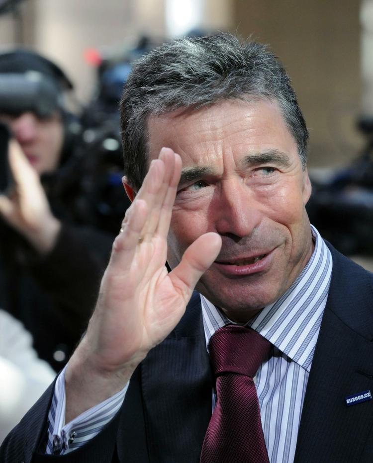 Anders Fogh Rasmussen, der er fotograferet under EU's topmøde i  Bruxelles i fredags,  har stødt tyrkerne så meget, at de overvejer at nedlægge veto, så han ikke kan udnævnes som Natos nye generalsekretær. (Arkivfoto) 