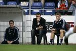 Ole Schwennesen (th.) har tidligere været træner i Sønderjyske (sammen med målmandstræneren Erik Boye og Michael Nonbo) og Kolding FC. Arkivfoto. 