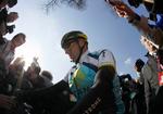 Amerikaneren Lance Armstrong i Astanas outfit under Tour of California. Arkivfoto. 