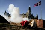 Kronborg Castle cannon are fired on special, particularly royal occasions.  Archive. 