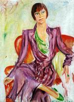 På Nordjyllands Kunstmuseums Kirsten Kjær-udstilling er bl.a. 1952-portrættet af stumfilmsstjernen Asta Nielsen. Kirsten Kjær portrætteres selv af Jørgen Vestergaard på ny dvd. Illustration: Nordjyllands Kunstmuseum 