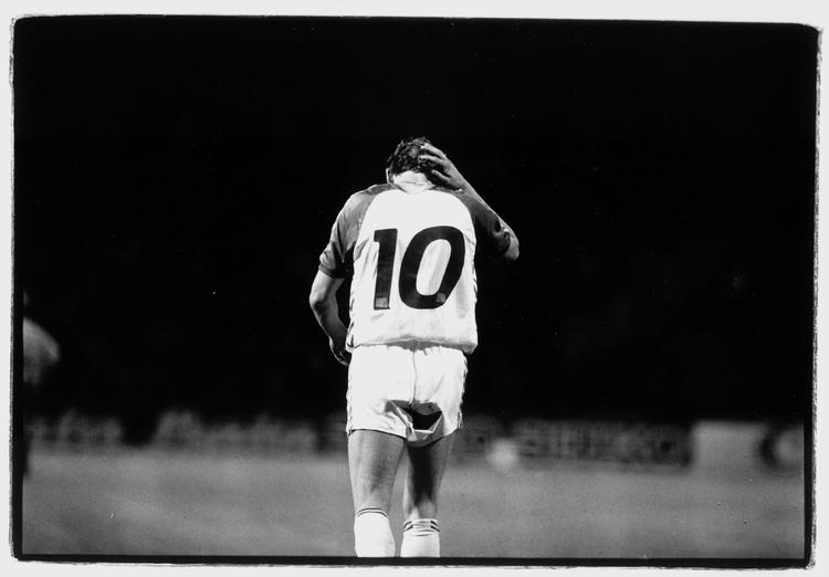 Preben Elkjærs ellers så fremragende sparketeknik svigtede, da han brændte i EM-semifinalen mod Spanien i 1984. Arkivfoto. 