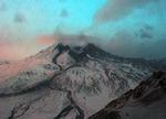 Mount Redoubt sender dynger af aske ud ved sine mange udbrud. 