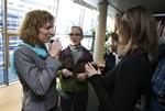 Christine Antorini, Ritt Bjerregaard og Anne Vang. De kunne drikke vin sammen, men kunne ikke sige et ord højt om, hvem der officielt er i spil som Ritts afløser. 