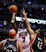 Chicago Bulls kommer til London til oktober. Her er det holdets guard Ben Gordon i aktion. Arkiv 